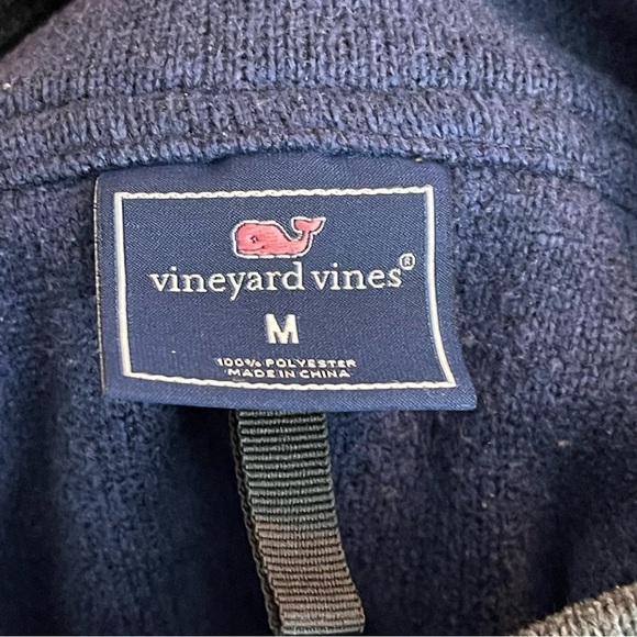 Vineyard Vines Mens 1/4 Zip Pullover Size Medium Gray - Picture 4 of 5